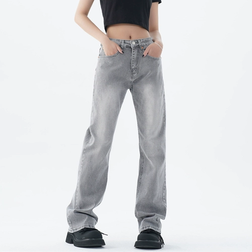 BWKA Джинсы, осенние штаны, в американском стиле, свободный прямой крой