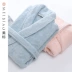 Đồ ngủ cotton tiêu chuẩn của Mỹ mùa thu đông của phụ nữ cộng với áo choàng nhung dày mà không có khăn lông có thể được mặc bên ngoài áo choàng dịch vụ nhà thông thường - Night Robe áo ngủ nam cotton Night Robe