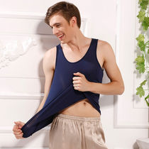 (Broken code Hui) American standard mens summer mulberry silk sleeveless vest Silk Silk base shirt silk home clothing