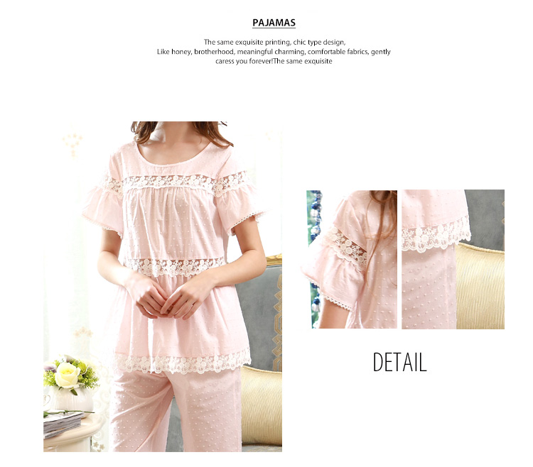 Tiêu chuẩn Mỹ 2018 xuân hè mới cho nữ bộ đồ ngủ cotton hai mảnh phù hợp với bông gợi cảm phục vụ nhà ngọt ngào quần áo nữ