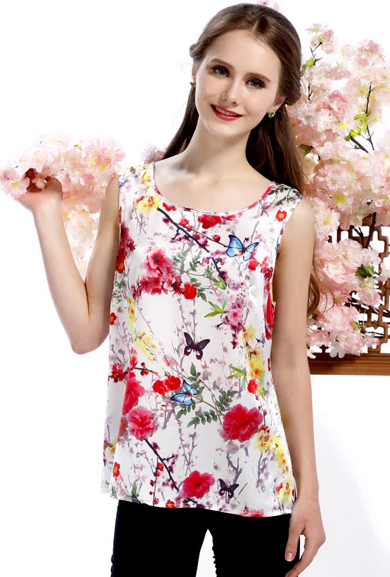 American standard ladies new mùa hè lụa vest đồ lót lụa không tay đáy áo mùa thu lỏng có thể được đeo bên ngoài đồ ngủ