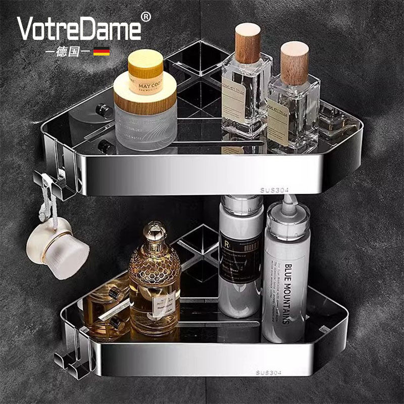 VotreDame Germany exempt from perforated bathroom shelve 304 stainless steel shower room tripod corner containing-Taobao