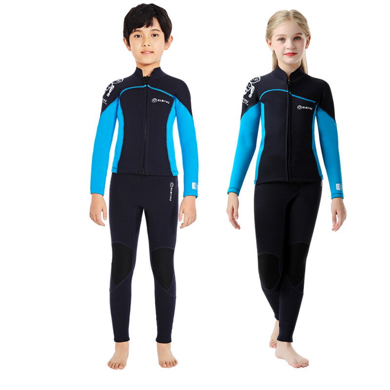 Children's swimsuit split diving suit girls boys winter insulation thick cold protection long-sleeved swimming suit