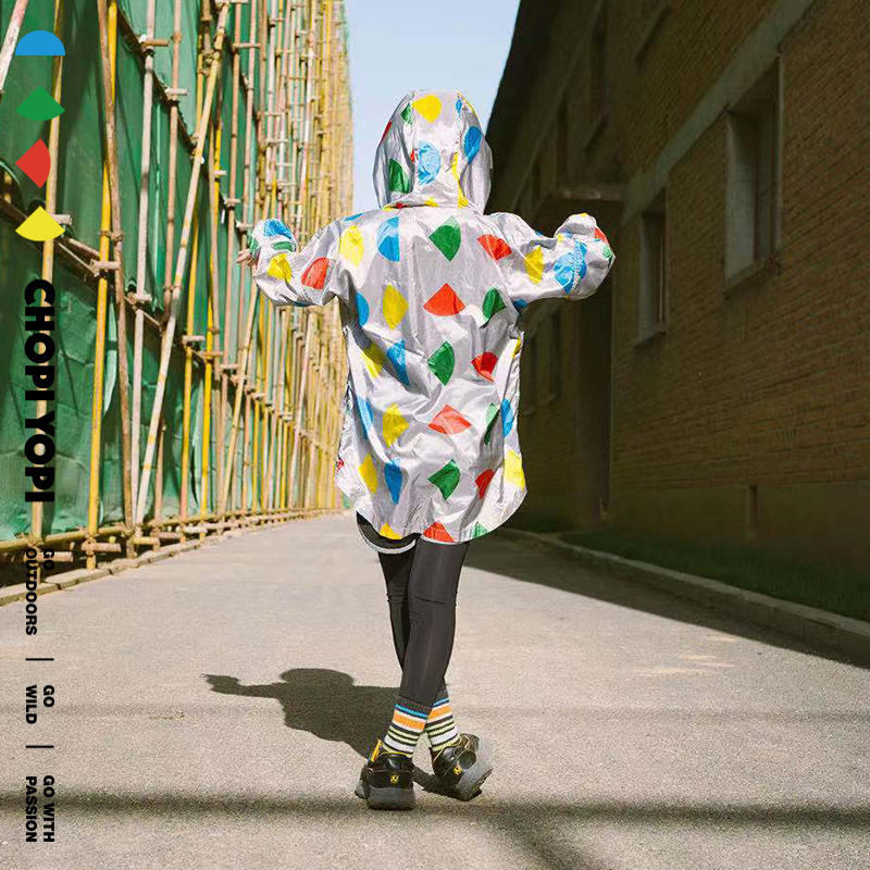 chopiyopi child clothing children sunscreen jacket summer new printed even cap big child breathable skin coat