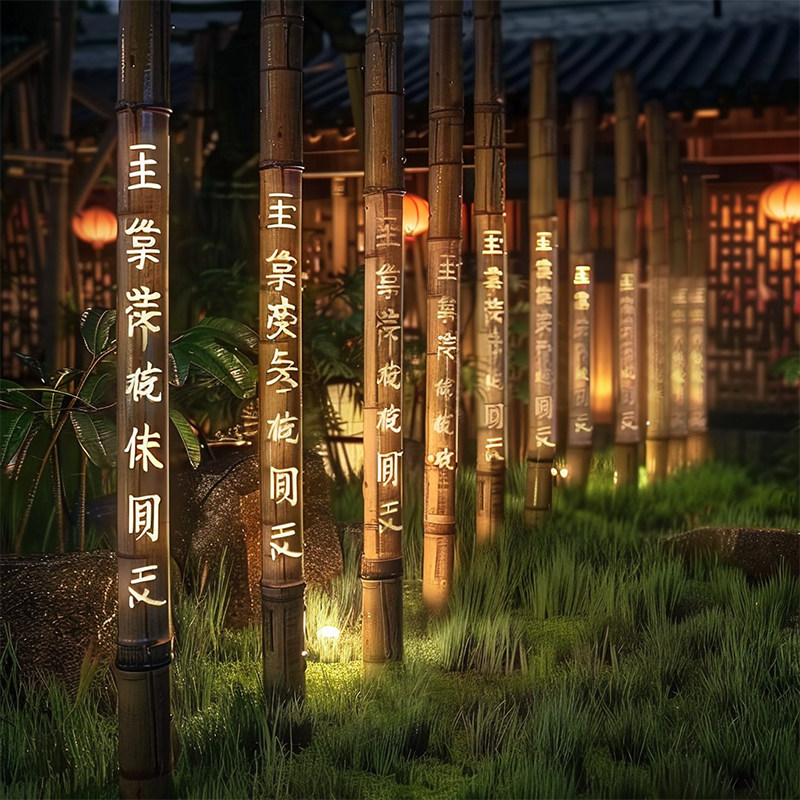 发光竹子灯:点亮庭院的诗意与浪漫--淘宝好物网