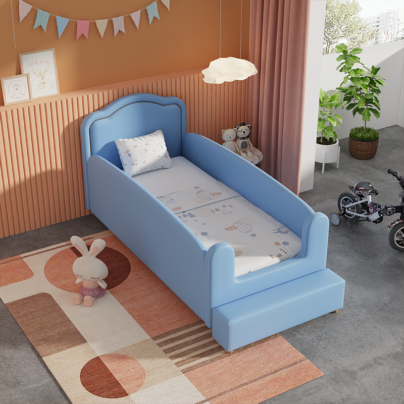 Children's splicing bed width splicing artifact pushing boys and girls splice large bed beds fenced soft packed storage