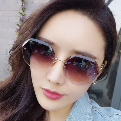 时尚太阳镜女防紫外线街拍韩版网红同款多边形女士墨镜圆脸眼睛