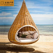 Outdoor swing bird nest hanging chair red tab chair beach beach balcony creative hanging hammock