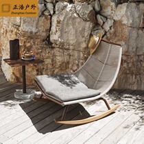 Nordic Terrace Leisure Small Sofa Combined Outdoor Terrace Desktop Desktop & Chair Designer Lazy Garden Furniture