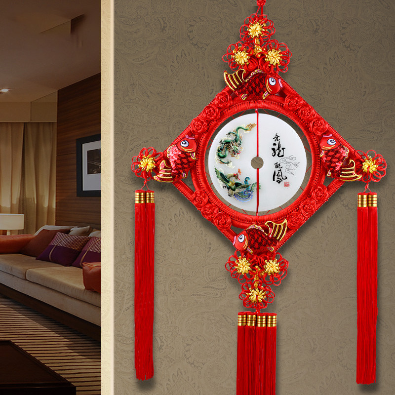 Festival Married China Knitting Room Jade Handpiece Access Door Large WindowsWedding Gift