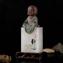 Living Room Zen small monk Chinese style desktop creative TV cabinet Xuanguan liquor cabinet Home Decorative Goods Office Swing pieces