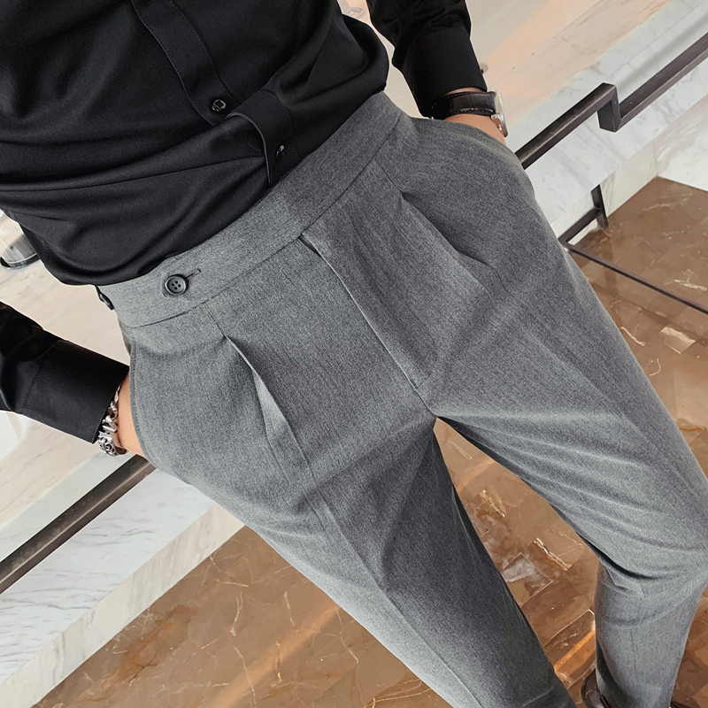 Fall Men's Korean Edition Current Suit suit business dress casual pants thin foot long pants