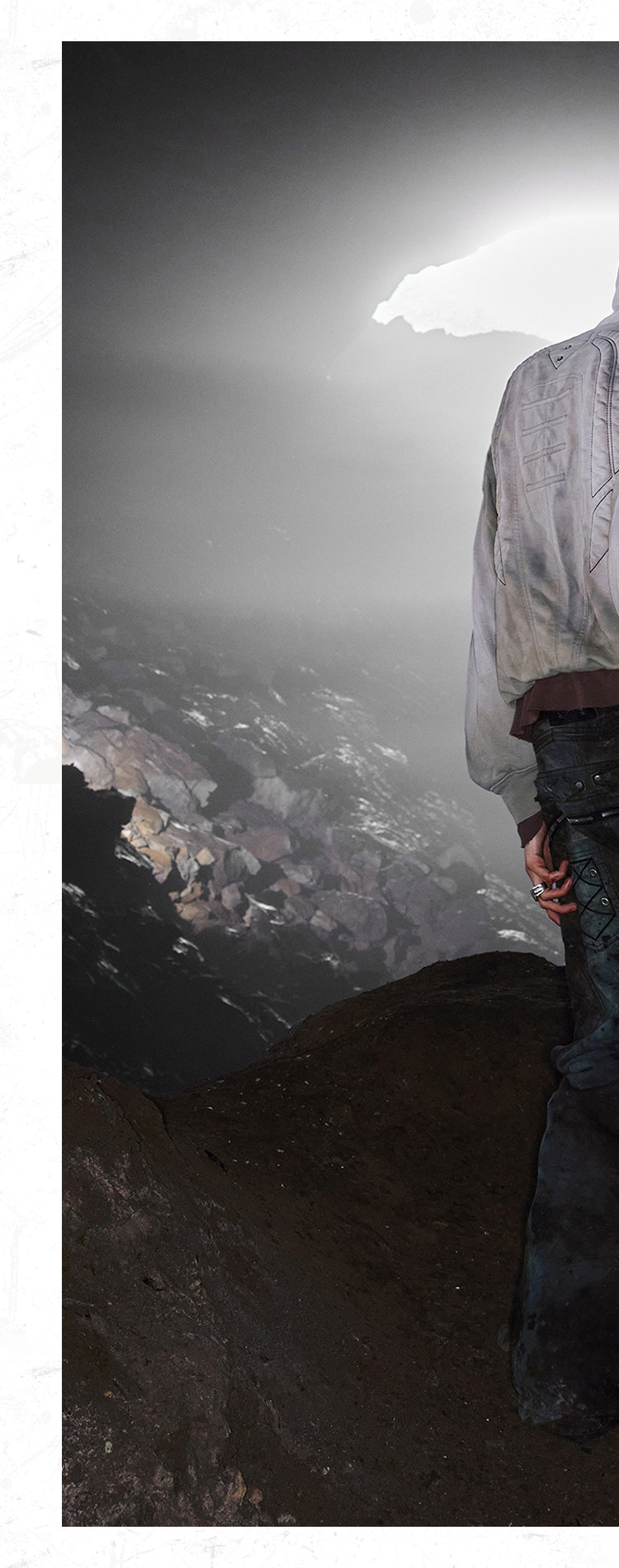 PERSONSOUL Terracotta Armor Distressed Shield Hoodie