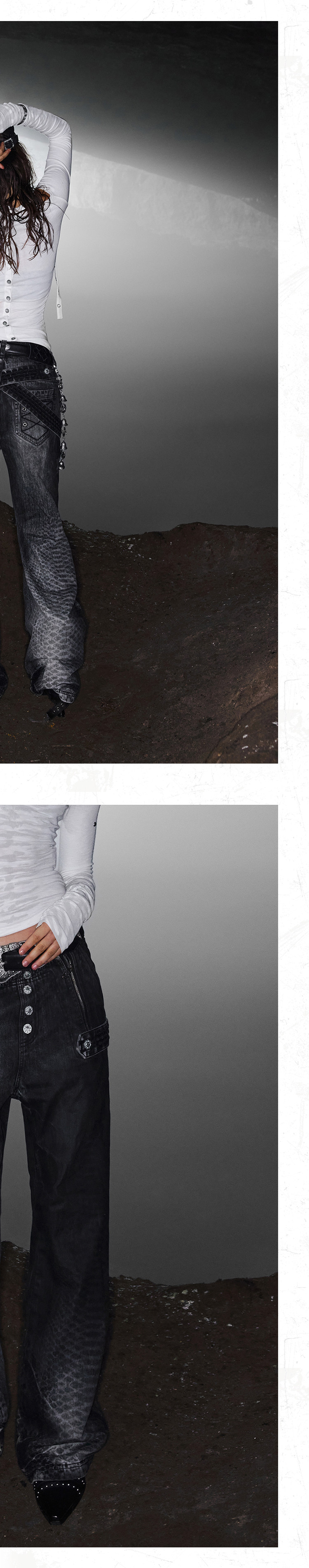 PERSONSOUL Gradient Fade Jeans