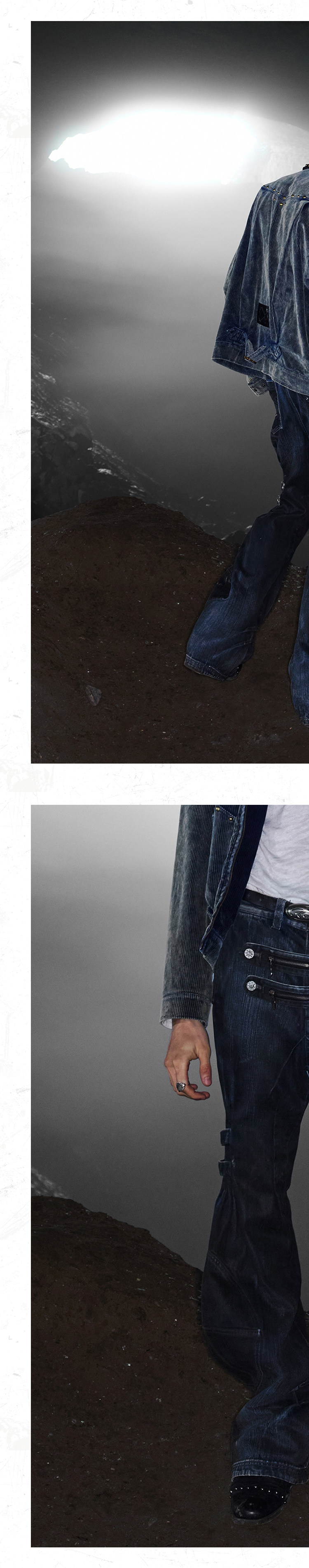 PERSONSOUL Arrowhead Zip Slim Jeans