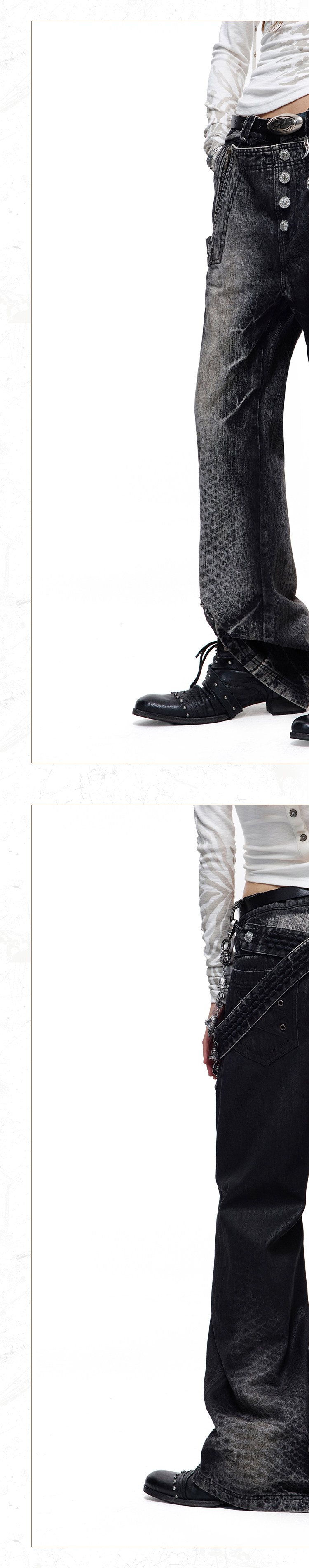 PERSONSOUL Gradient Fade Jeans