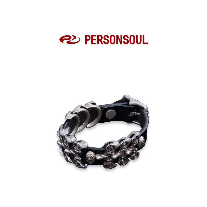 [Restocking] * Xuanbird First Layer Cowhide Leather Bracelet Vintage Bracelet Fashion Accessory Black/Brown