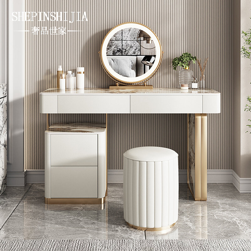 Light Extravagant Board Dresser Dresser Home Modern Minima Size Family Type Bedroom Storage Net Red Containing Cabinet Makeup Table 