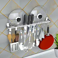 Кухня -Без укрытия Бесплатная удара и связанный аппаратный крючок -кухонные утварь, кухонная посуда, горизонтальный стержень с многофункциональной крышкой.