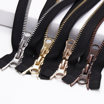 Double-ended metal zipper No. 5 open tail brass zipper clothing leather suitcase suitcase suitcase bag zipper gold
