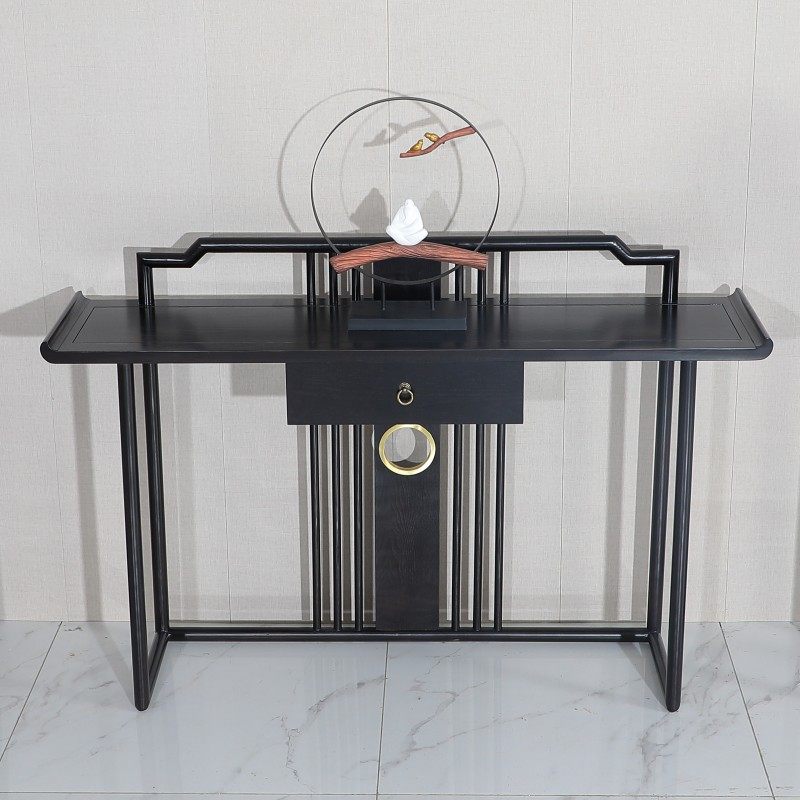 New Chinese style porch table Zen foyer porch table for table modern minimalist living room strip case end view platform porch cabinet against the wall