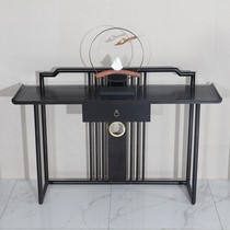 New Chinese-style entrance hall Zen entrance hall entrance table modern simple living room strip case end view platform entrance cabinet against the wall