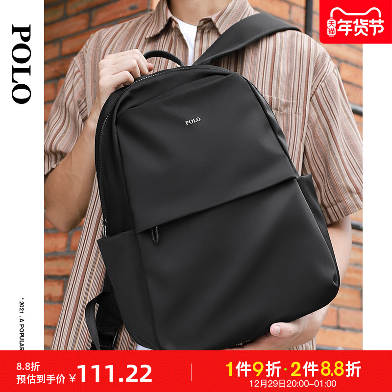 Polo Backpack Men's Backpack Men's Leisure Large-capacity Computer Bag High School Student School Bag Travel Business Trendy Men