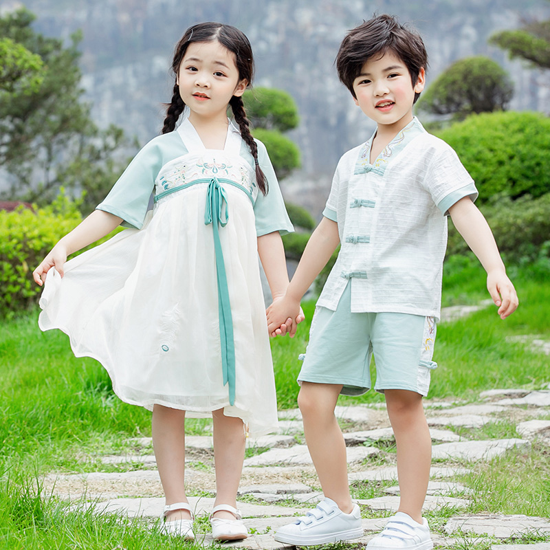 61 Children's Day Hanfu Costume For Kindergarten Summer Clothing Ancient Clothes Country School Elementary School Students China Wind Graduation Photo Clothing