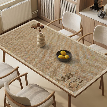 Japanese table cloth waterproof, oil-proof, non-washing and anti-scalding pvc dining table mat light luxury high-end coffee table table top protection mat Japanese table cloth waterproof, oil-proof, non-washing and anti-scalding pvc dining table mat light luxury high-end coffee table table top protection mat