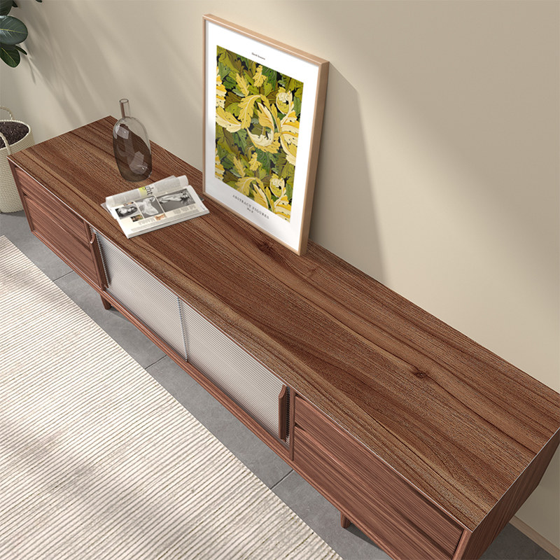 Imitation wood grain TV cabinet mat cover cloth cover towel tablecloth waterproof and oil-proof disposable anti-scalding tablecloth coffee table table mat