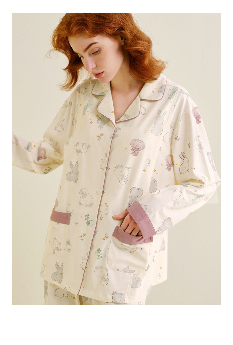 sohiwoo曦物月子服秋冬季纯棉吸汗睡衣孕妇产后哺乳家居服11月份 — 10
