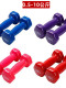 Women's Hexagonal Dumbbells, Men's Fitness Plastic-Coated 2kg Cast Iron Slimming Equipment, Strength Training, Arm Muscle Exercise