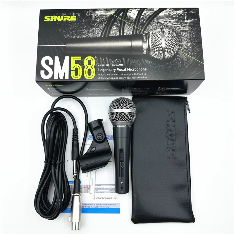 Shure SM58SK динамический проводной микрофон для сценических выступлений, игры на гитаре, пение, домашняя трансляция, караоке
