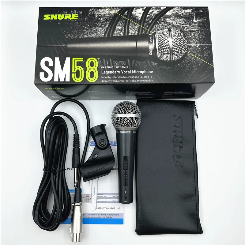 Shure SM58SK динамический проводной микрофон для сценических выступлений, игры на гитаре, пение, домашняя трансляция, караоке