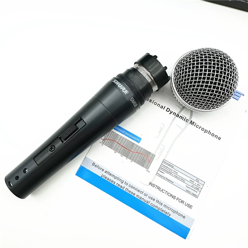 Shure SM58SK динамический проводной микрофон для сценических выступлений, игры на гитаре, пение, домашняя трансляция, караоке