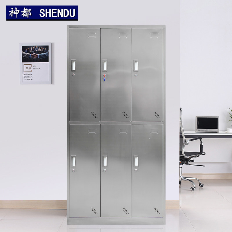 God All Stainless Steel Locker staff locker Locker Deposit Cabinet Staff Canteen Cutlery Multi-door Bowls Cabinet Shoes Cabinet With Lock-Taobao