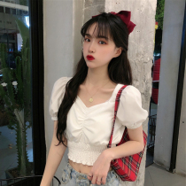 French bubble sleeve shirt woman's new summer design in 2022