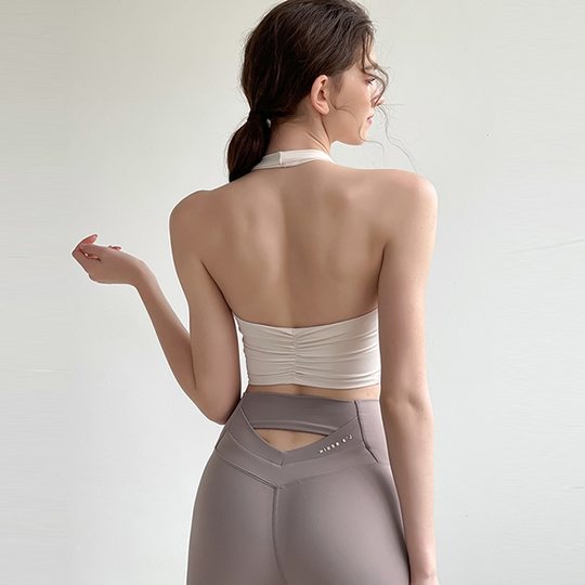 Halter Neck Camisole for Women with Built-In Bra and Chest Pads, Integrated Backless Bra, Base Layer, American-Style Tube Top