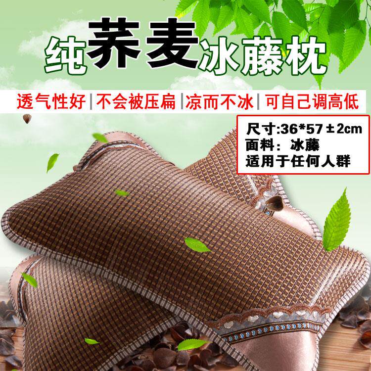 Whole Head Summer Pillow Cool Pillow Students Ice Silk Buckwheat Leather Ice Cool Head Arms Suit Solo Adult Positive