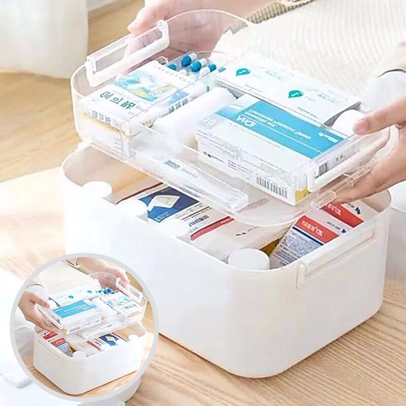 Household medicine storage box family medicine box small large capacity emergency first aid medicine box medicine medical care medical box