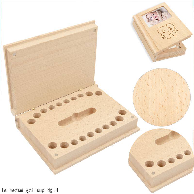 Children's Wooden Wooden Book Deciduous Teeth Storage Box Boys and Girls Commemorative Collection Baby Lost Teeth Lanugo Preservation Teeth Replacement Box - Taobao