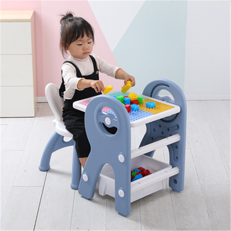 Children's coloring drawing board building blocks table bracket type erasable writing board children's home baby magnetic educational toys
