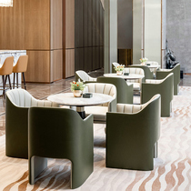 Light Extravaganza Modern Sales Office Small Round Table One Table Four Chairs Beauty Salon Reception Negotiation Table And Chairs Combined Leisure Suit