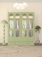 French-Style Cream-Colored Steel Wardrobe with Double Doors for Home Use in the Bedroom, Metal Wardrobe with Large Capacity for Storage, Simple Design