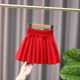 Girls winter skirt children's skirt spring style baby new spring and autumn short skirt small and medium-sized children's wool knitted black pleated skirt