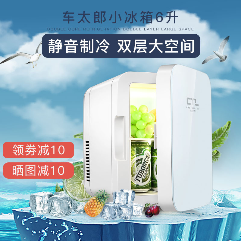 Shitaro 6L Car Refrigerator Mini Refrigerator Mini Home Mini Refrigerator Dorm Single Door Insulin Box