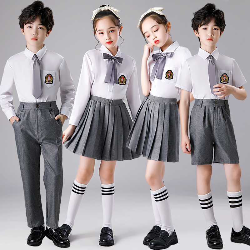 Children's chorus performance clothes primary and secondary school students British style recitation performance clothes kindergarten garden clothes graduation photo class clothes