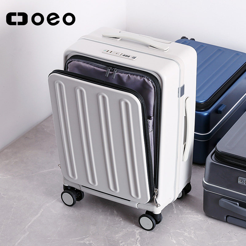 oeo business front opening aluminium frame suitcase woman 20 inch boarding password box side opening travel pull lever box men 24