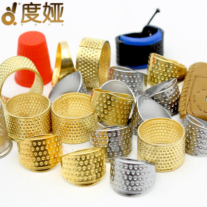 Manual sewing tool Home old-fashioned thimble hand fingertip Thickened Non-slip Wedding Low Ring Thimble Stirrup Fingertip Peel
