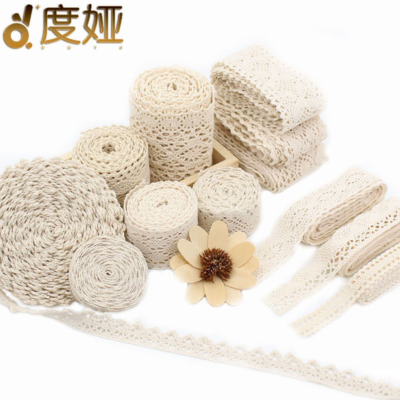 Pure cotton lace accessories decorative lace with full cotton hollowed-out sofa window fabric Artisanal Diy Table Fabric